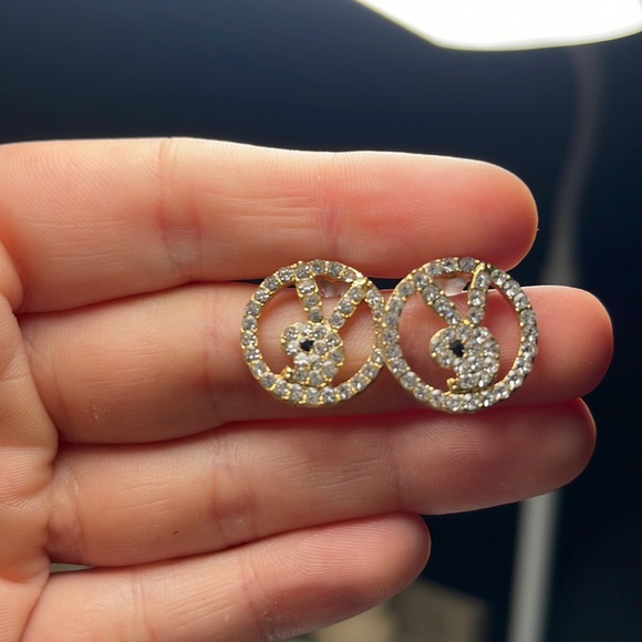 Jewelry - Diamond Studded Bunny Earrings